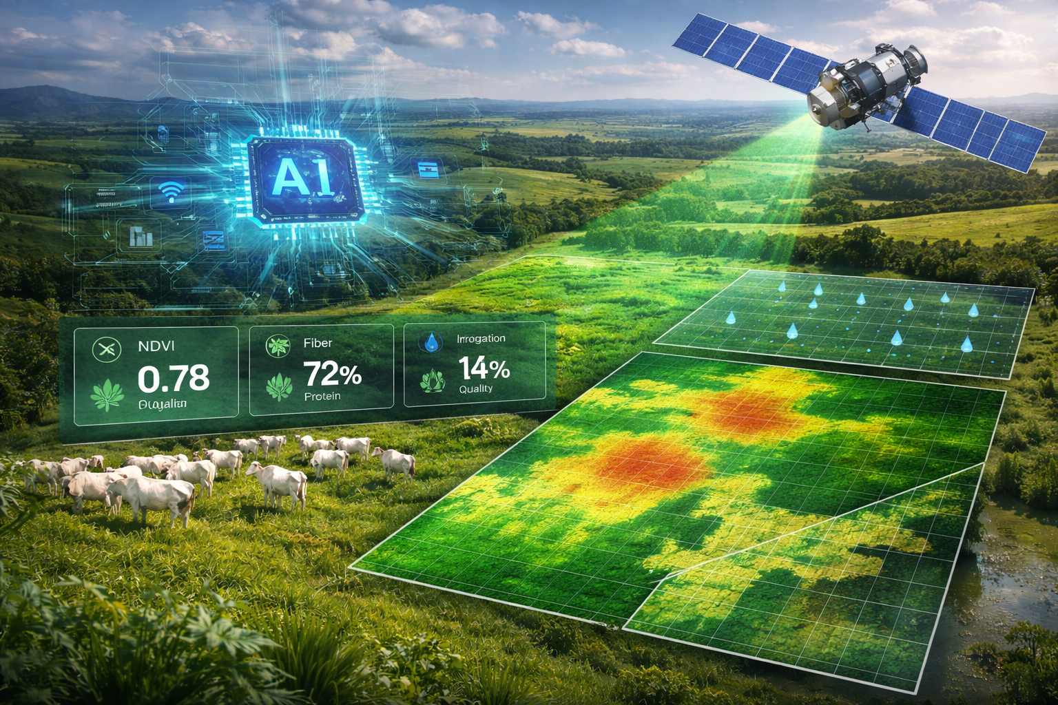Plataforma PastoAuto com dados e análises da fazenda